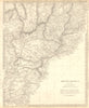 SOUTH BRAZIL PARAGUAY URUGUAY. Bahia Minas Gerais Sao Paolo. SDUK 1848 old map