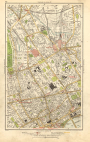 WEST END. Marylebone,Camden,Mayfair,Soho,Bloomsburym,Covent Garden 1923 map