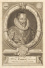 WILLIAM CAMDEN. Portrait. Frontispiece from Camden's Britannia 1772 old print