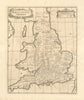 Saxon Britain.'BRITANNIA SAXONICA' by ROBERT MORDEN.Camden's Britannia 1772 map