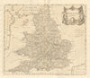 ENGLAND. by ROBERT MORDEN from Camden's Britannia 1772 old antique map chart