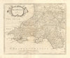 SOUTH WALES. by ROBERT MORDEN from Camden's Britannia 1772 old antique map