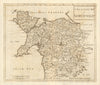 NORTH WALES. by ROBERT MORDEN from Camden's Britannia 1772 old antique map