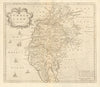 Cumbria. 'CUMBERLAND' by ROBERT MORDEN from Camden's Britannia 1772 old map