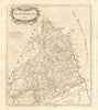 NORTHUMBERLAND. by ROBERT MORDEN from Camden's Britannia 1772 old antique map