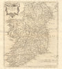THE KINGDOM OF IRELAND. by ROBERT MORDEN from Camden's Britannia 1772 old map