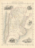 CHILI AND LA PLATA'. Central Chile & Argentina. TALLIS/RAPKIN 1851 old map