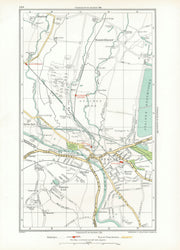 STAINES. Egham Hythe Stanwell Moor Thorpe Hythe End Horton Wraysbury 1933 map
