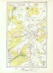 WEST BYFLEET. Row Town Addlestone Woodham Sheerwater Maybury Pyrford 1933 map
