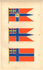 NORWEGIAN MARITIME FLAGS. Standard, Ensign & Merchant. Norway. HOUNSELL 1873