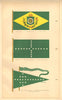 BRAZILIAN MARITIME FLAGS. Ensign, Jack & distinguishing Pennant. HOUNSELL 1873