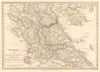 GREECE.Corfu Ionian Euboea Kephalonia Saloniki Lepanto Ioannina.SDUK 1844 map