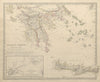 ANCIENT GREECE.Morea Creta Athens Peloponnesus Cyclades Arcadia.SDUK 1844 map