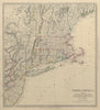 USA.New York Maine Massachusetts Connecticut New Jersey NH RI VT.SDUK 1844 map