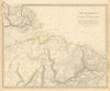 AMAZONIA. Showing Indian tribes. Guyana Surinam Brazil. Recife. SDUK 1844 map