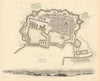 TOULON. Antique town city map plan.Ancient Telo Martius.Panorama view.SDUK 1844