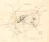 FORRES borough/town plan for the REFORM ACT. Moray, Scotland. DAWSON 1832 map
