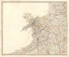 NORTH WALES & NW ENGLAND. Shropshire Merseyside Cheshire. SDUK 1845 old map