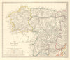 SPAIN NW. Galicia Leon Asturias Zamora Palencia Toro Salamanca. SDUK 1845 map