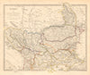 BALKANS. Northern Ottoman provinces. Wallachia Bulgaria Albania. SDUK 1845 map