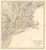 USA. New York Maine Massachusetts Connecticut New Jersey NH RI VT. SDUK 1846 map