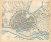 HAMBURG. Antique town city map plan. SDUK 1847 old chart