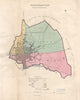 NORTHAMPTON borough/town plan & Wards. BOUNDARY REVIEW. DAWSON 1837 old map
