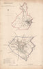 THETFORD borough/town plan. BOUNDARY REVIEW. Norfolk. DAWSON 1837 old map