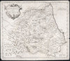 Bishopric of Durham. 'EPISCOPAIUS DUNELMENSIS' by ROBERT MORDEN 1695 old map