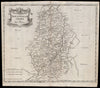 NOTTINGHAMSHIRE by ROBERT MORDEN from Camden's Britannia. Mansfield 1695 map