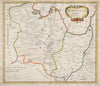 Huntingdonshire & NW Cambridgeshire. HUNTINGTON SHIRE. MORDEN. Coloured 1722 map