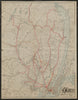 Erie Railroad suburban lines New Jersey-Manhattan ferries Hudson River c1920 map
