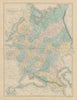 Russia in Europe by SIDNEY HALL 1856 old antique vintage map plan chart