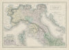 Italy, north part. Savoie Papal states Austrian Lombardy. SIDNEY HALL 1856 map