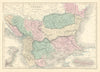 Turkey in Europe. Inset The Bosphorus. Balkans. SIDNEY HALL 1856 old map