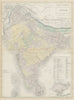 British India. Inset Singapore plan. SIDNEY HALL 1856 old antique map chart