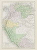Andean States. Venezuela New Granada Ecuador Peru Colombia. SIDNEY HALL 1856 map