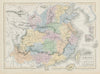 China showing provinces & Great Wall. 1842 Treaty Ports. WILLIAM HUGHES 1856 map