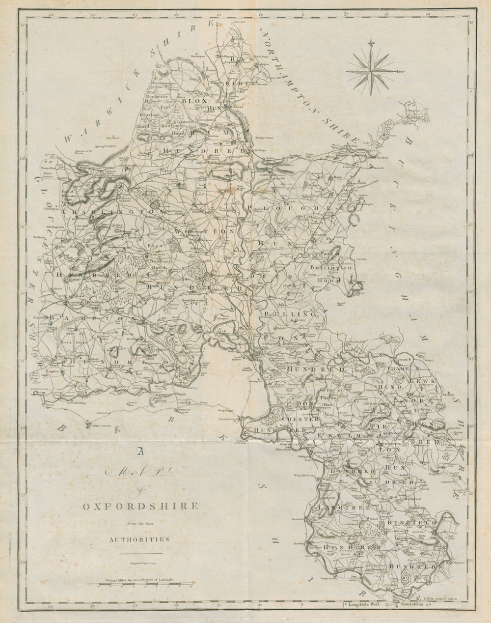 "A map of Oxfordshire from the best authorities". County map. CARY 1789