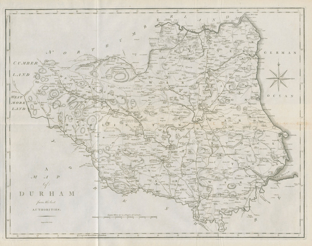 "A map of Durham from the best authorities". County map. CARY 1789 old