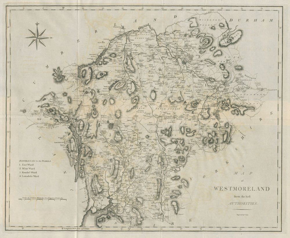 "A map of Westmoreland from the best authorities". County map. CARY 1789