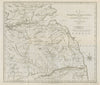 Roman Camps Forts Walls SE Scotland. Hadrian's & Antonine Walls. CARY 1789 map