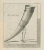 The Kavanagh Charter Horn. Ceremonial drinking horn 1789 old antique print