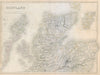 Scotland. North sheet. Highlands and Islands. SIDNEY HALL c1845 old map