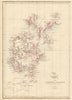 THE ORKNEY ISLANDS. Scotland. Edward WELLER. Dispatch atlas 1863 old map