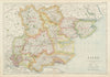 ESSEX. Showing Parliamentary divisions, boroughs & parks. BACON 1934 old map