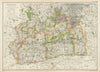 SURREY. Showing Parliamentary divisions, boroughs & parks. BACON 1934 old map