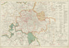 LONDON PETTY SESSIONS/sessional boroughs/divisions. Law. Courts. BACON 1934 map