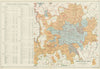 LONDON showing Municipal Boroughs, Urban Districts & Rural areas. BACON 1934 map