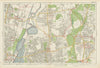 NE LONDON Chingford Walthamstow Edmonton Tottenham Woodford. BACON 1934 map